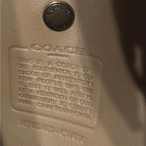 Coach Brooklyn 39 in suede sand and brass - Picture 10 of 12